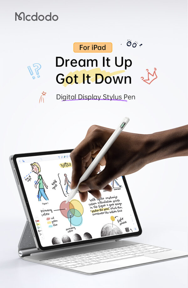 Digitaler Stylus-Stift mit Displayanzeige – für iPad – mit magnetischem Ladekabel – Mcdodo PN-8922 – Bild 10