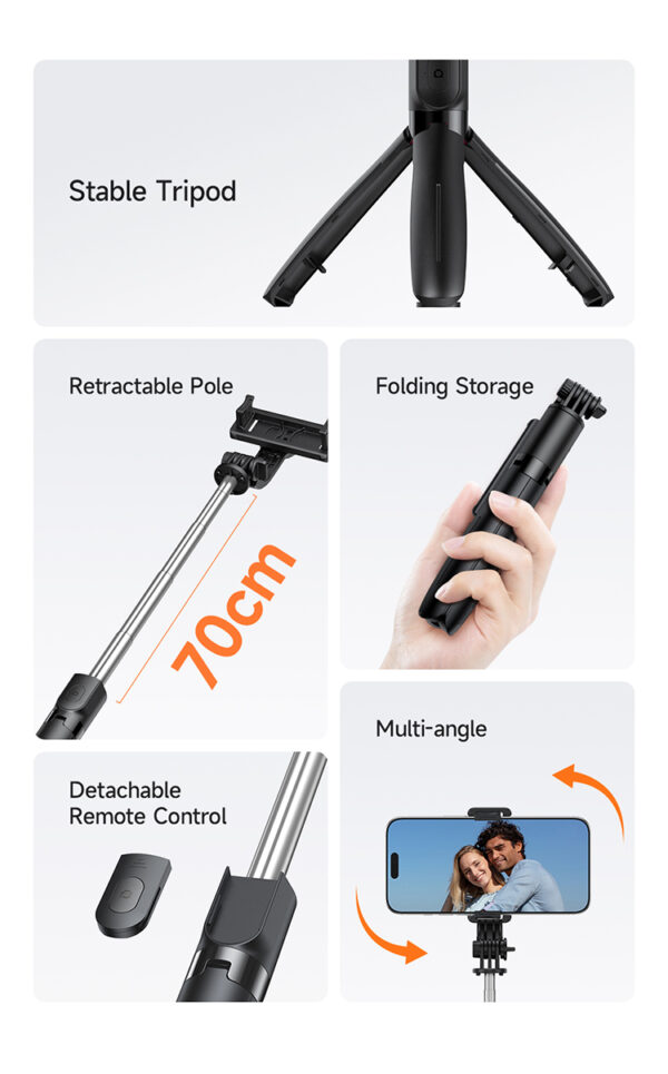 Bluetooth Selfie Stick Tripod – Mcdodo SS-7240 – Bild 10