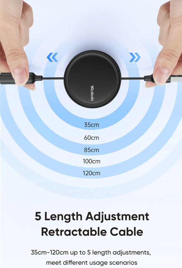 3-in-1 Retractable Charging Cable 1.2 m – Mcdodo CA-7256 – Bild 9