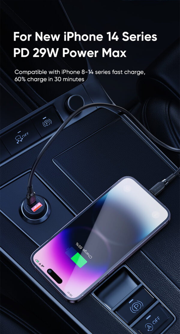 45W PD + 5A Fast Car Charger with USB-A & USB-C - Mcdodo CC-2680 – Bild 12