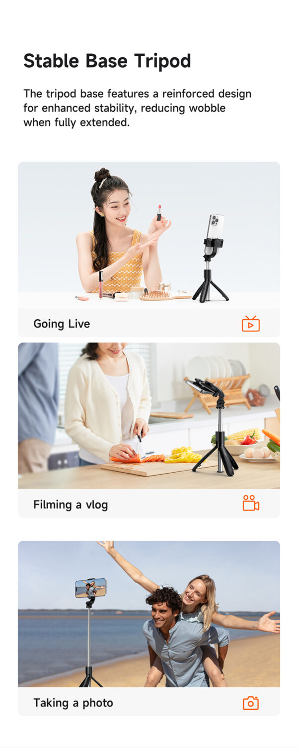 Bluetooth Selfie Stick Tripod – Mcdodo SS-7240 – Bild 12