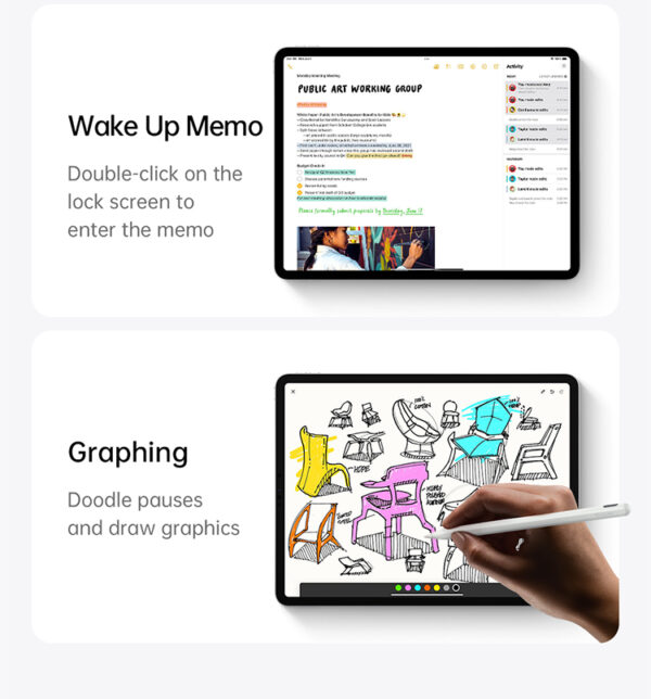 Digitaler Stylus-Stift mit Displayanzeige – für iPad – mit magnetischem Ladekabel – Mcdodo PN-8922 – Bild 12