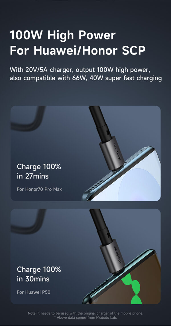 USB-A auf USB-C Schnellladekabel 100W – 1.8m – Mcdodo CA-3591 – Bild 11