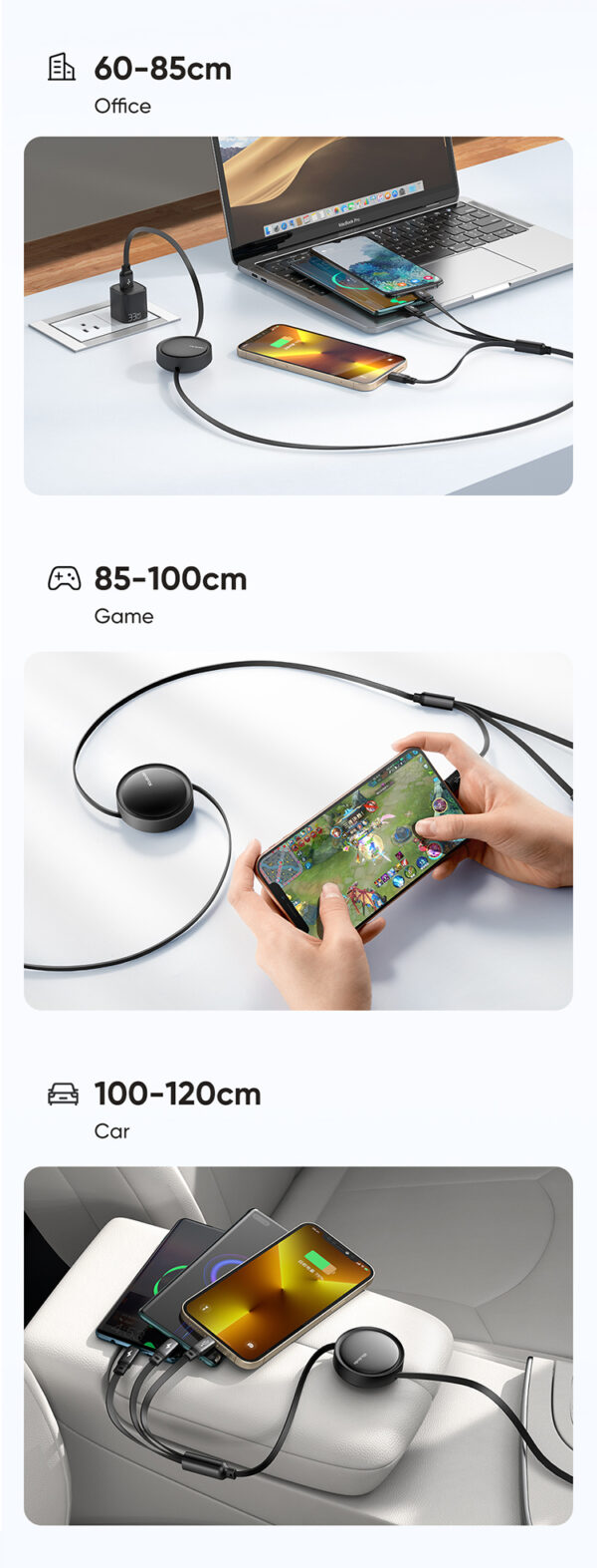 3-in-1 Retractable Charging Cable 1.2 m – Mcdodo CA-7256 – Bild 10