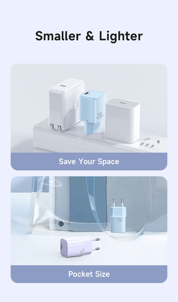 20W USB-C Schnellladegerät - Mcdodo CH-402 (EU-Stecker) – Bild 10