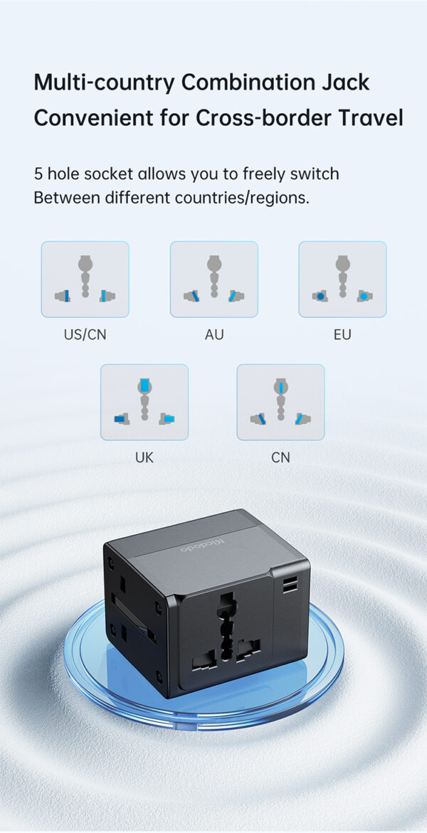2.1A Universal Travel Adapter with Dual USB - Mcdodo CP-4120 – Bild 10
