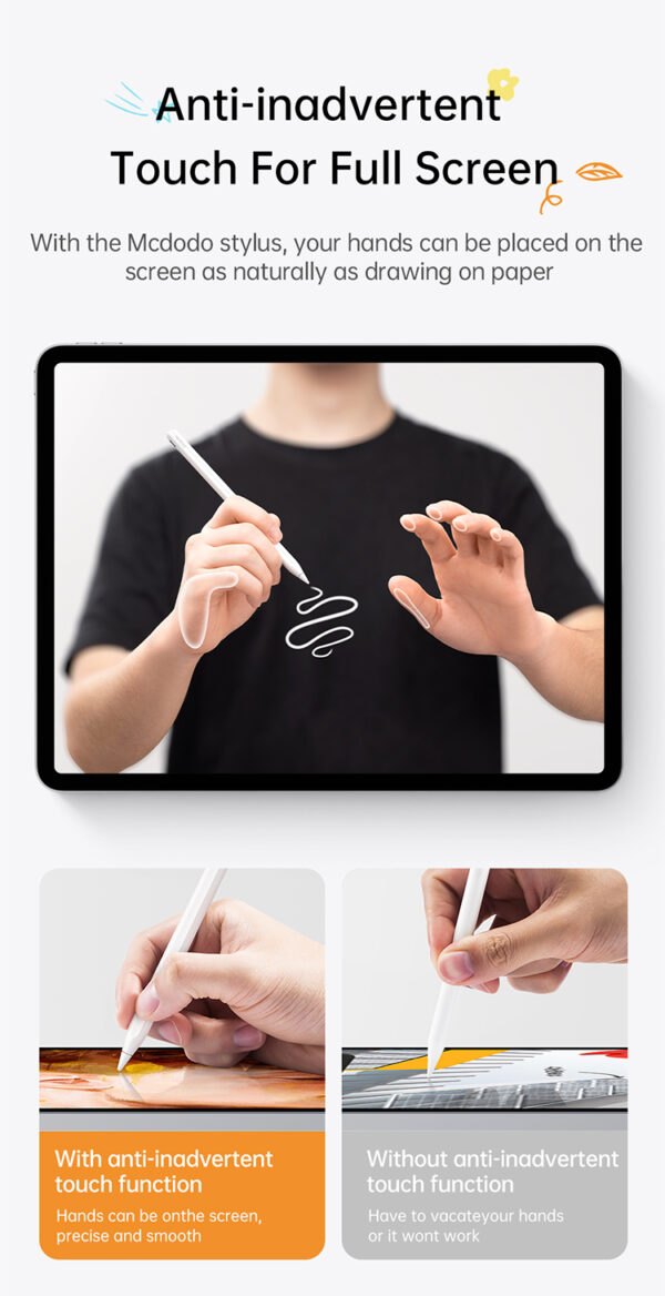 Digitaler Stylus-Stift mit Displayanzeige – für iPad – mit magnetischem Ladekabel – Mcdodo PN-8922 – Bild 14