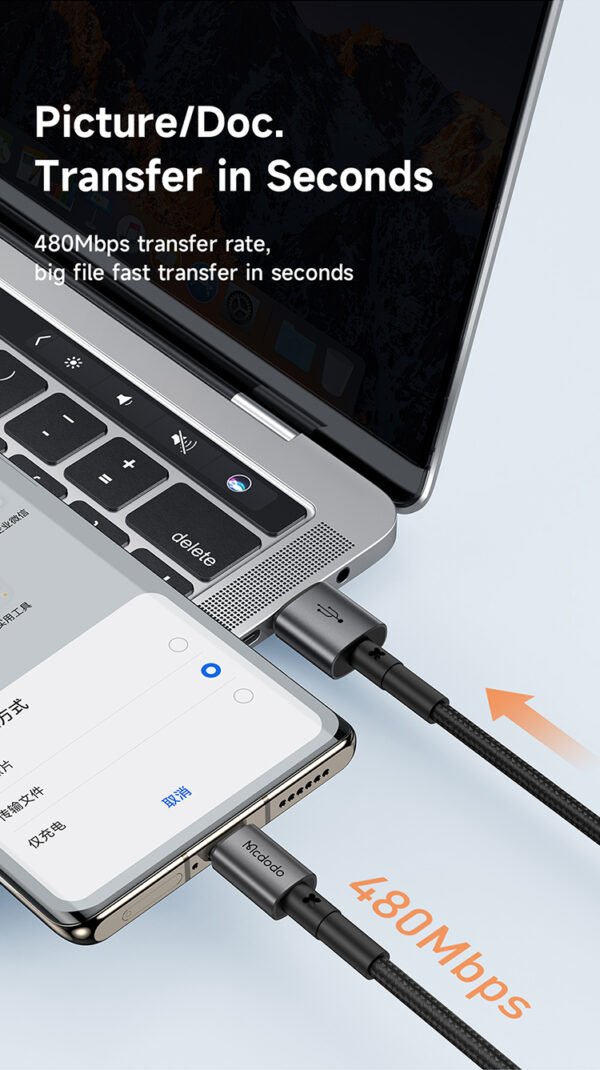 USB-A auf USB-C Schnellladekabel 100W – 1.8m – Mcdodo CA-3591 – Bild 10