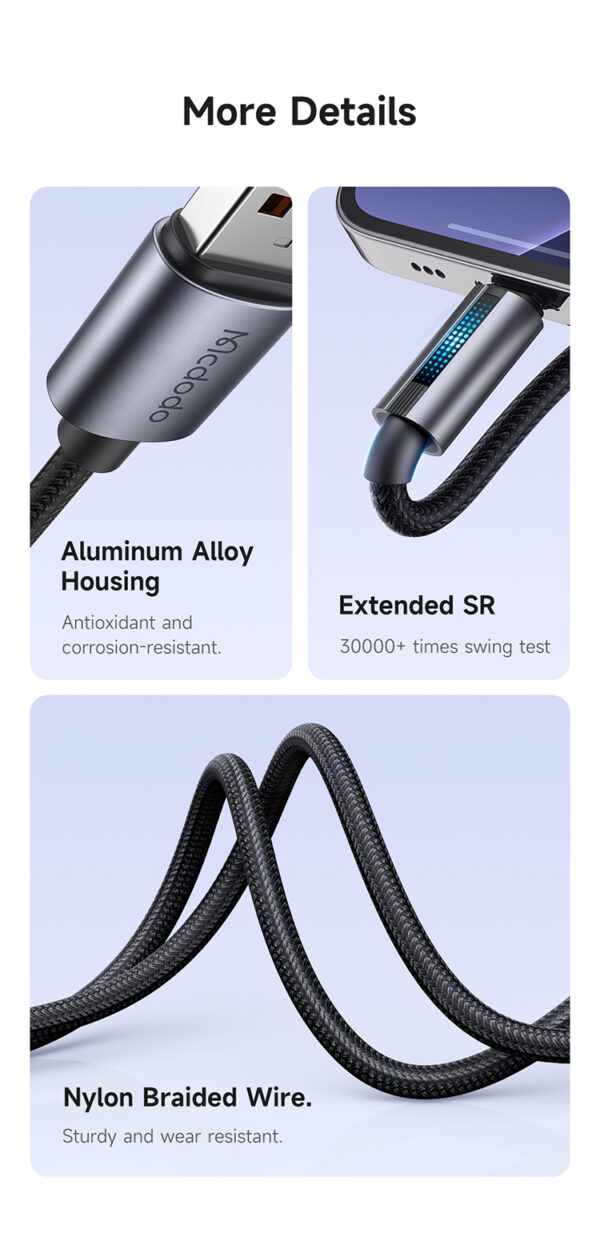 USB-A auf USB-C Ladekabel mit Atmungslicht – Mcdodo CA-5180 – Bild 15