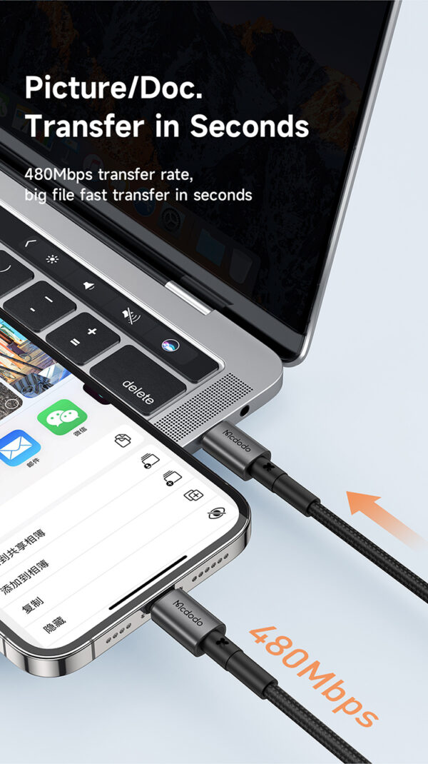 USB-C to Lightning Fast Charging Cable, 36W, 1.8m – Mcdodo CA-2851 – Bild 11