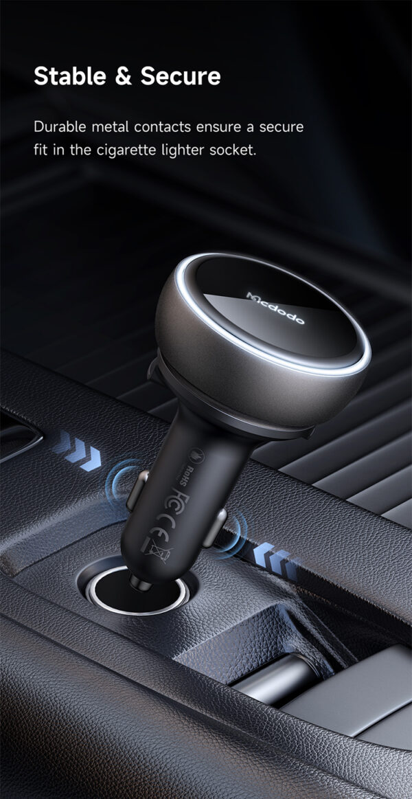 80W Car Charger with Built-in Retractable USB-C Cable - Mcdodo CC-4850 – Bild 13