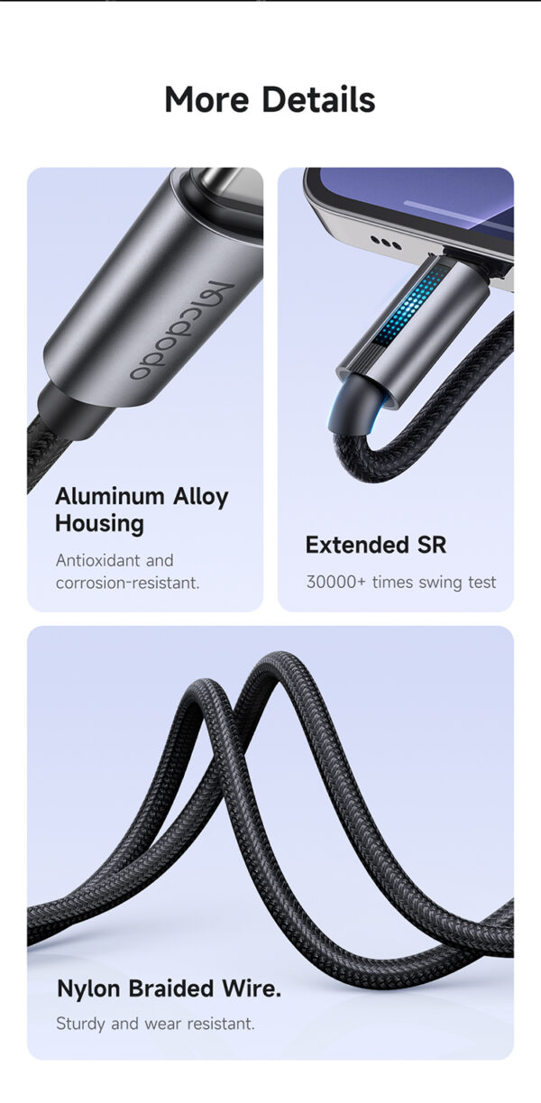 USB-C to Lightning Charging Cable with Breathing Light – Mcdodo CA-5710 – Bild 16