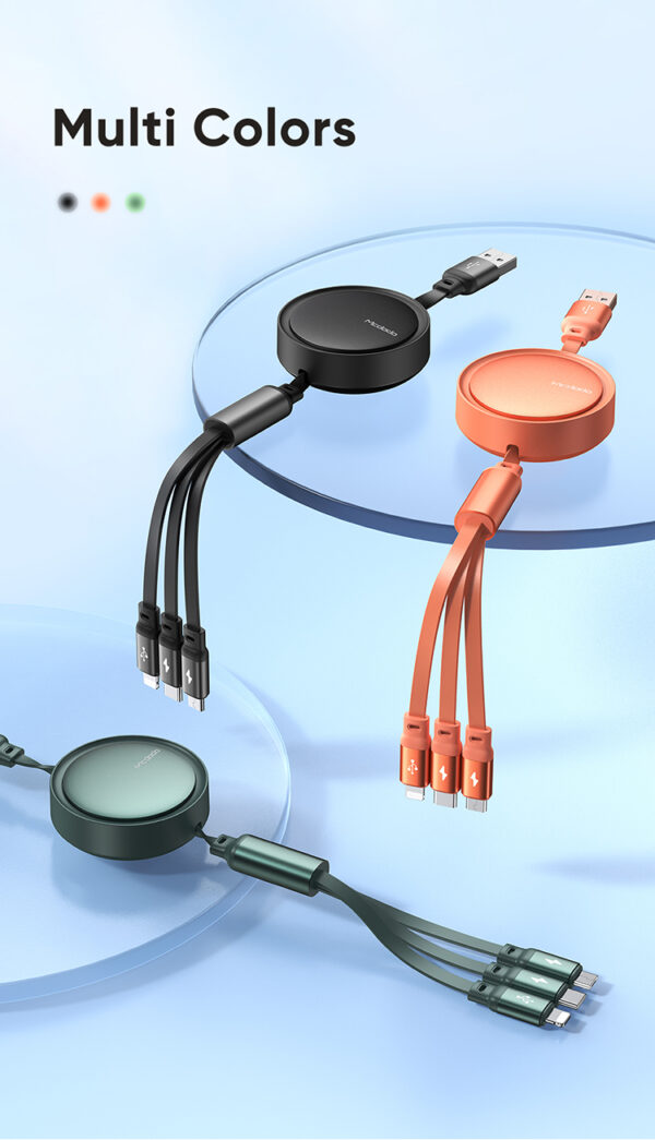 3-in-1 Retractable Charging Cable 1.2 m – Mcdodo CA-7256 – Bild 13