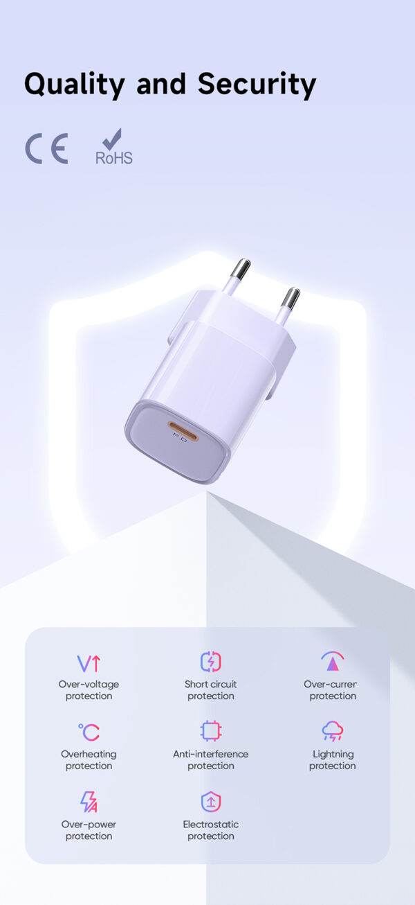 20W USB-C Schnellladegerät - Mcdodo CH-402 (EU-Stecker) – Bild 4