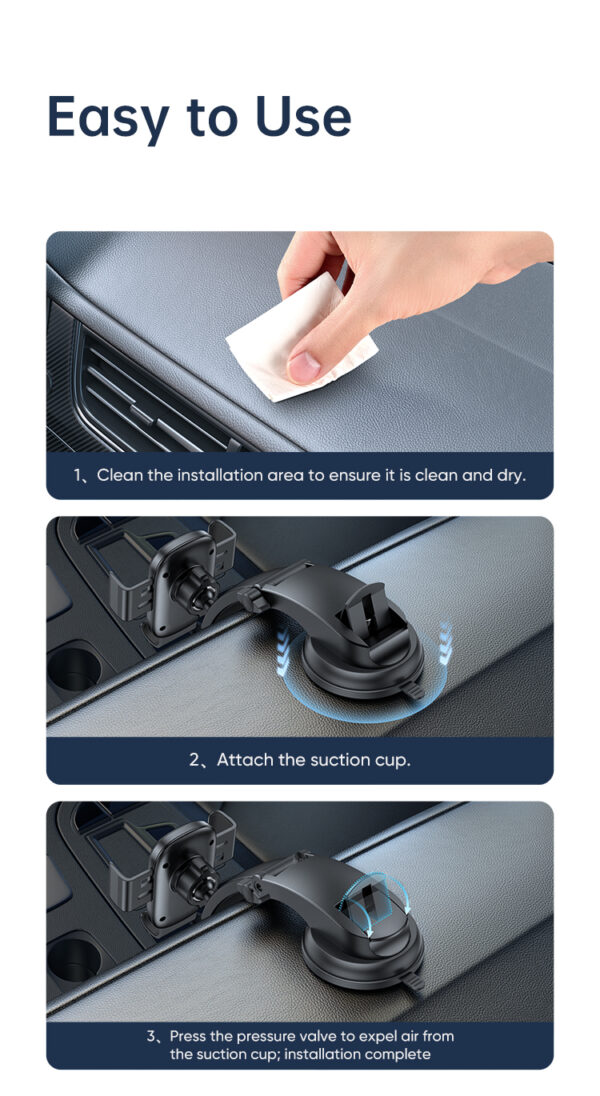 Car Phone Holder – Dashboard & Windshield Mount – Mcdodo CM-7220 – Bild 14
