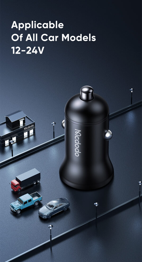 45W PD + 5A Fast Car Charger with USB-A & USB-C - Mcdodo CC-2680 – Bild 11