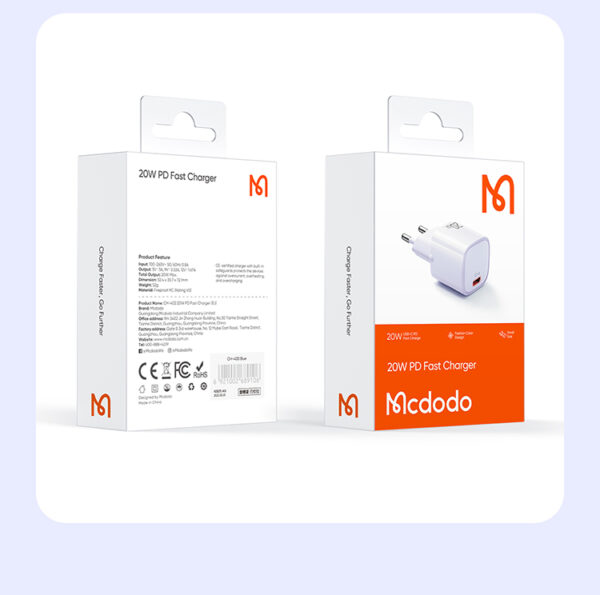 20W USB-C Schnellladegerät - Mcdodo CH-402 (EU-Stecker) – Bild 14