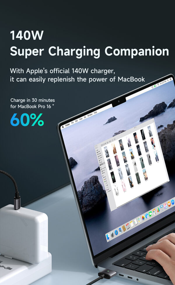 USB-C to Magsafe 3 Magnetic Charging Cable 140W , 2m - Mcdodo CA-1470 – Bild 12
