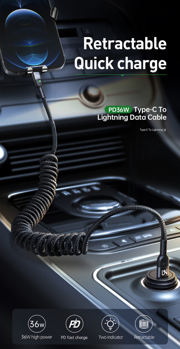 Spiralkabel USB-C auf Lightning 1,8 m - Mcdodo CA-1960 – Bild 13