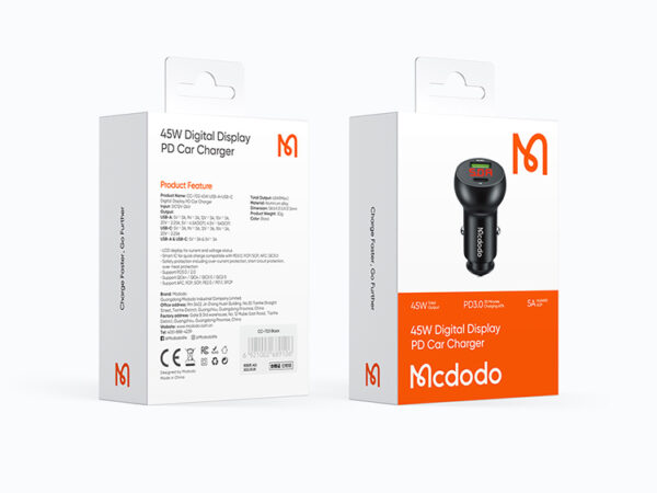 45W Digital Display Dual Car Charger – Mcdodo CC-7030 – Bild 14