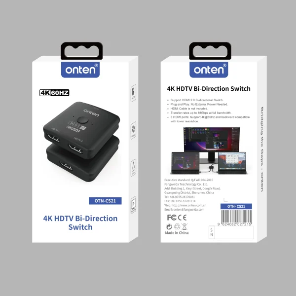 HDMI-Umschalter beidseitig 4K – Onten OTN-CS21 – Bild 3