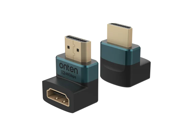 HDMI-Winkeladapter (Stecker zu Buchse, 90° nach unten) – Onten OTN-HD803