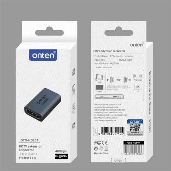 HDMI-Verlängerungsadapter (Buchse zu Buchse) – Onten OTN-HD807 – Bild 2