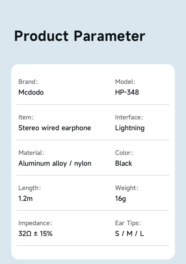 Mcdodo HP-348 Earphone for Lightning – Bild 6