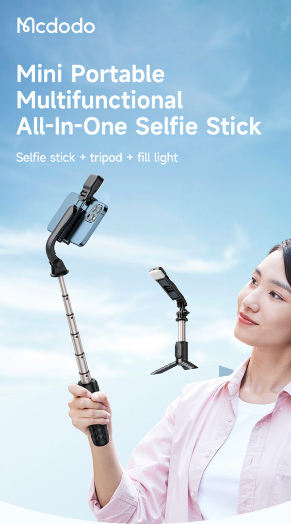 Bluetooth Selfie Stick mit Fülllicht – Mcdodo SS-1781 – Bild 9