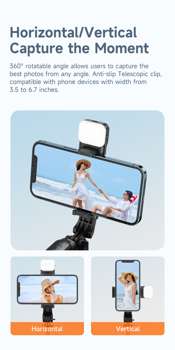 Bluetooth Selfie Stick mit Fülllicht – Mcdodo SS-1781 – Bild 12