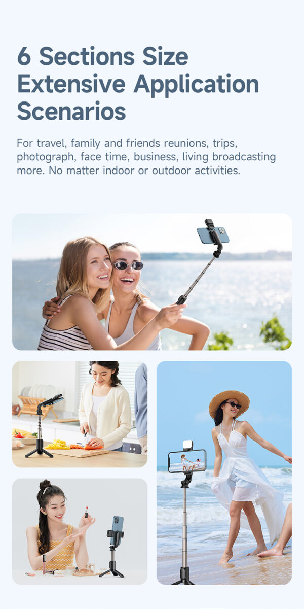 Bluetooth Selfie Stick mit Fülllicht – Mcdodo SS-1781 – Bild 10