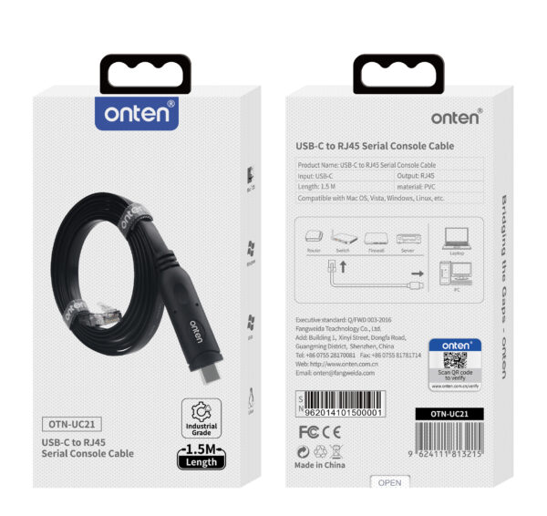 USB-C to RJ45 Serial Console Cable 1.5m – Onten OTN-UC21 – Bild 2