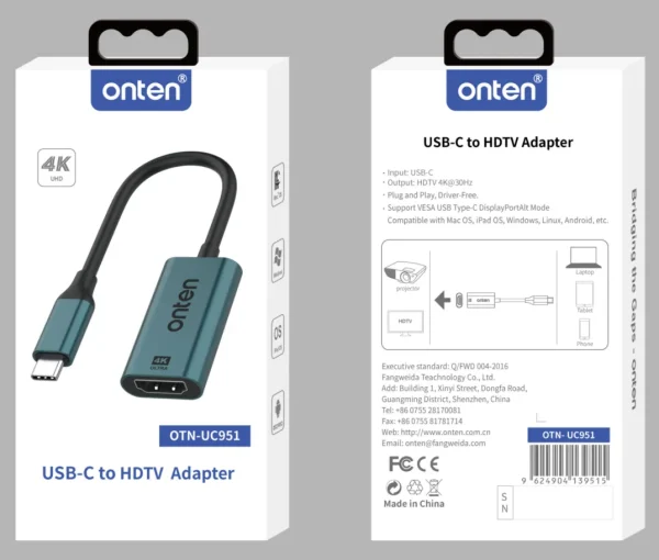 USB-C auf HDMI Adapter – Onten OTN-UC951 – Bild 2