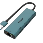 5-in-1 USB to HDMI Hub with RJ45, USB 3.0, USB 2.0, USB-C Input – 1080p Output - Onten OTN-US125