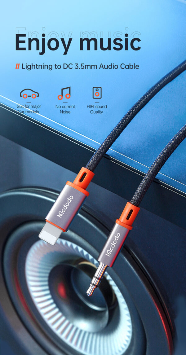 Audio Cable Lightning to 3.5mm 1.2m – Mcdodo CA-0780 – Bild 13