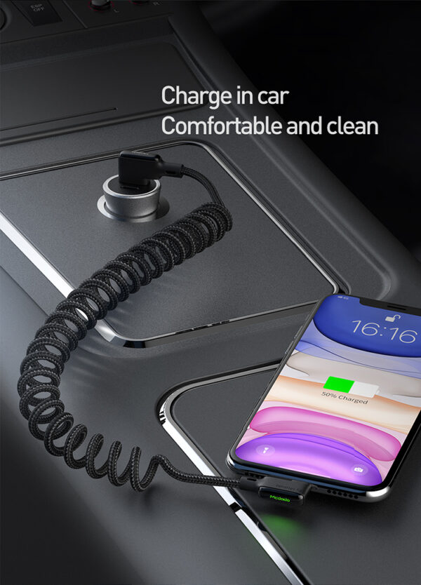 USB-A auf Lightning Spiral-Datenkabel 1,8 m - Mcdodo CA-7300 – Bild 9