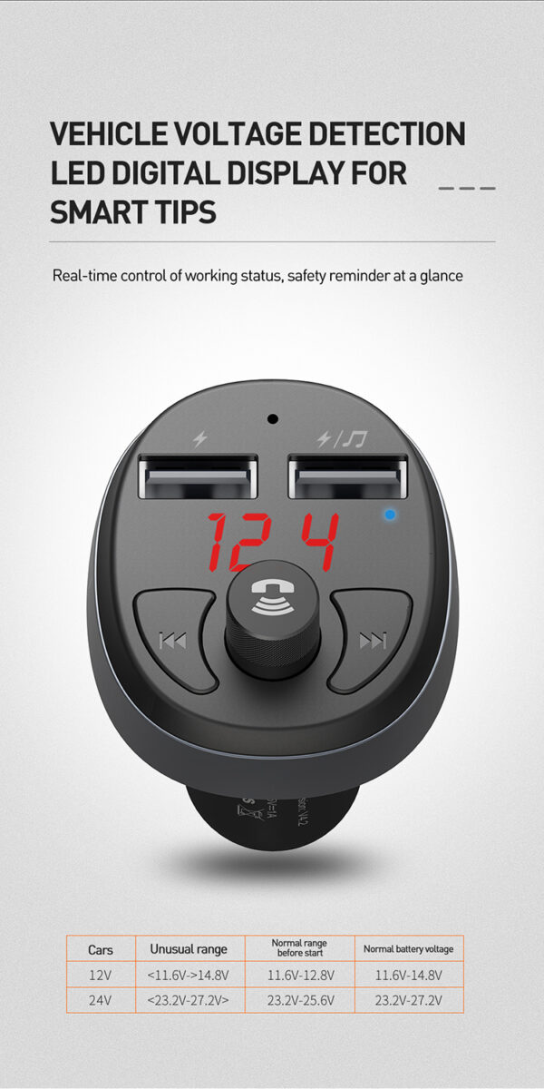 Bluetooth FM Transmitter Car Charger – Mcdodo CC-6880 – Bild 5