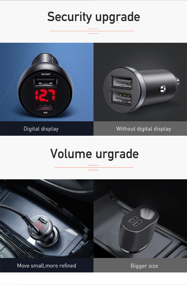 30W Car Charger with Digital Display (PD + 5A Fast Charging) - Mcdodo CC-6810 – Bild 8