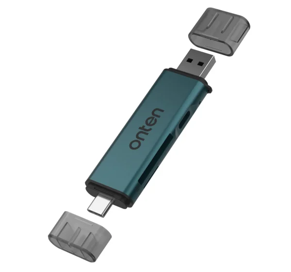 USB-C & USB-A Card Reader with USB-C Hub - Onten CR538S