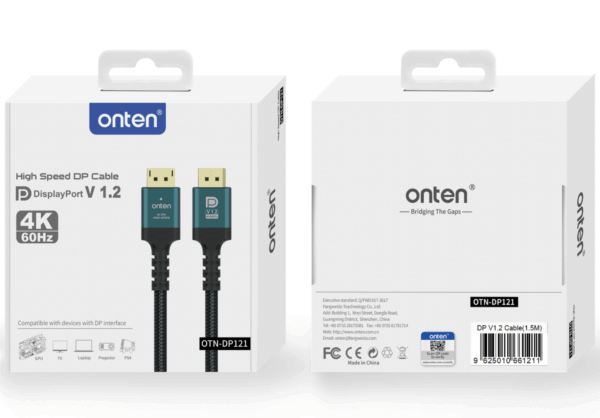 DisplayPort Cable - Version 1.2 with 4K@60Hz - Onten OTN-DP121 – Bild 2