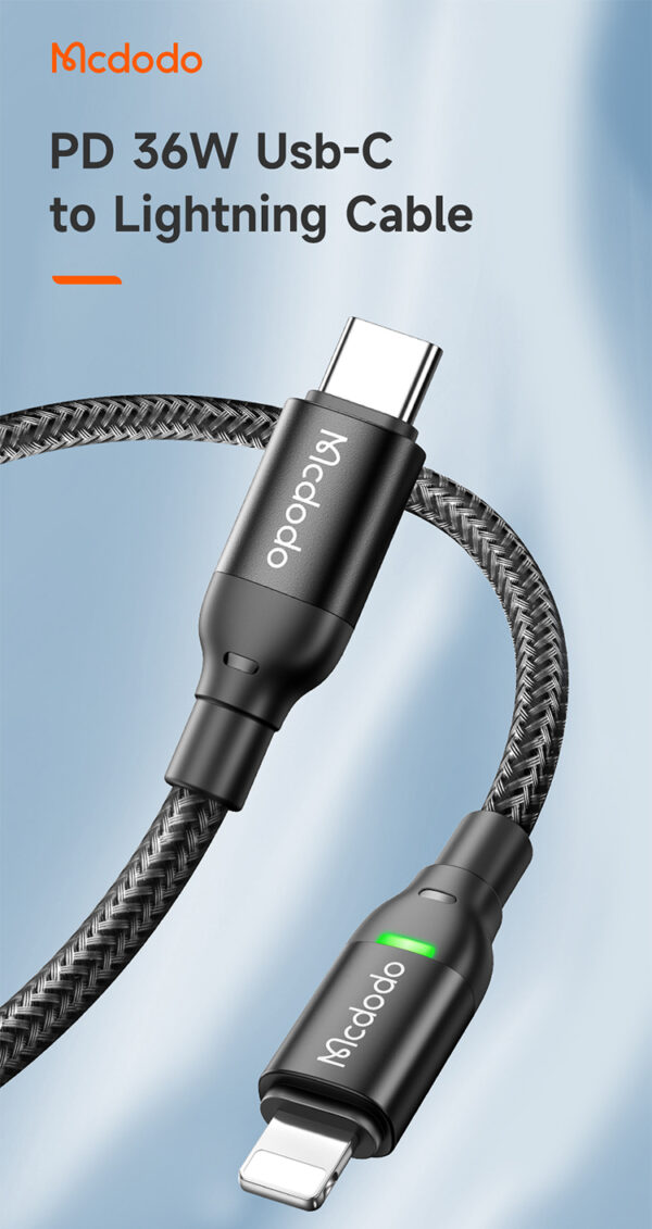 USB-C auf Lightning Kabel – 1.2 m, 60W Unterstützung, PD 36W für Apple - Mcdodo CA-2720 – Bild 2