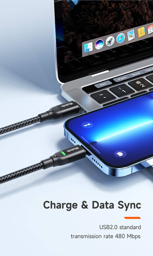 USB-C auf Lightning Kabel – 1.2 m, 60W Unterstützung, PD 36W für Apple - Mcdodo CA-2720 – Bild 6