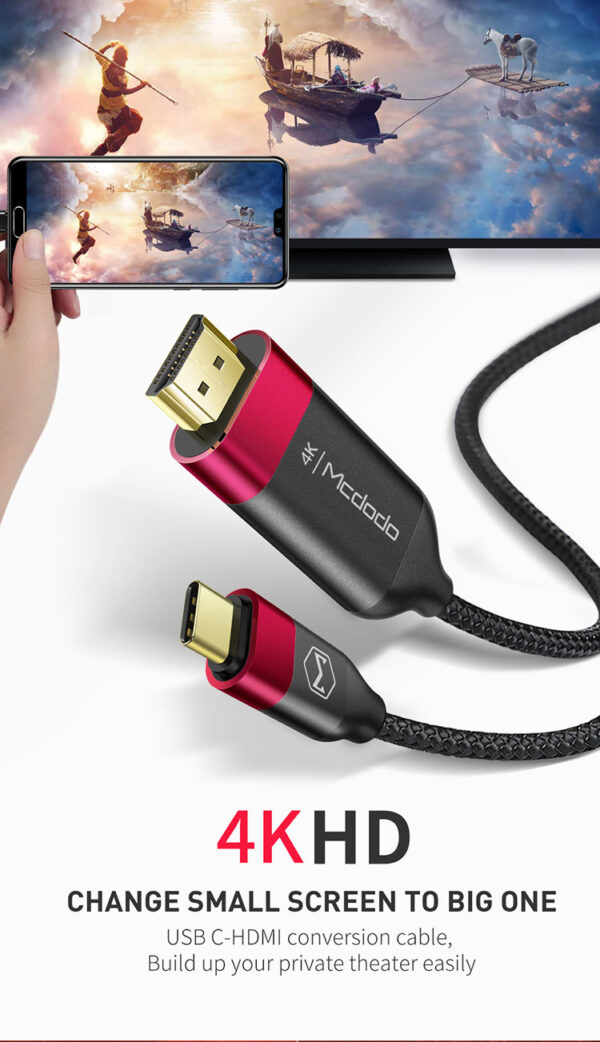 Type-C to HDMI Cable 2m - Mcdodo CA-5880 – Bild 4