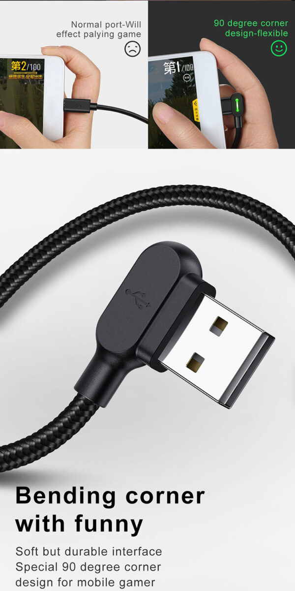 90° Micro USB Fast Charging Cable 1.8m – Mcdodo CA-5772 – Bild 6