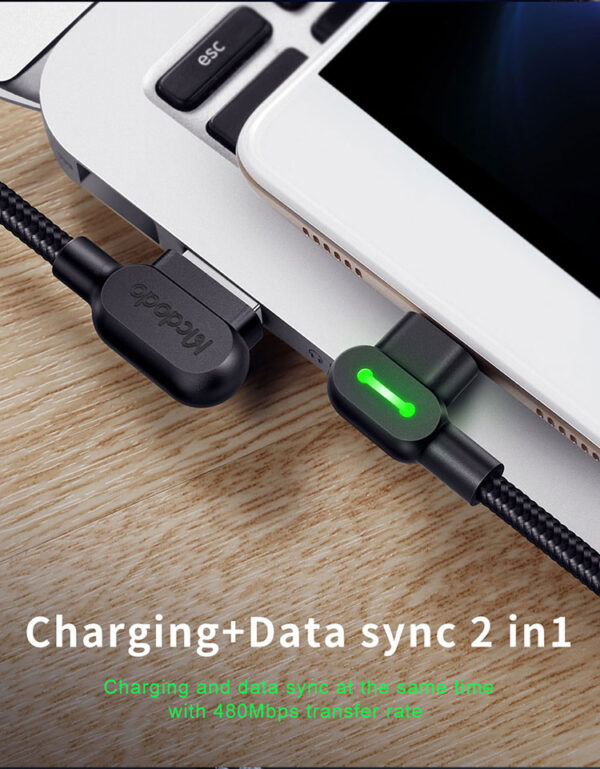 90° Micro USB Fast Charging Cable 1.8m – Mcdodo CA-5772 – Bild 7