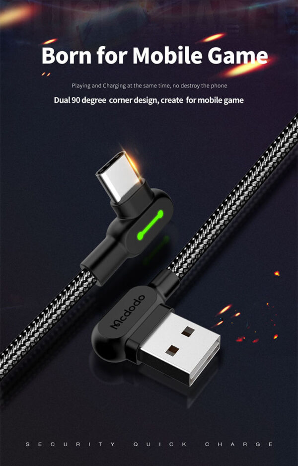 USB-A auf Type-C 90° Schnellladekabel 1,8 m – Mcdodo CA-5282 – Bild 12