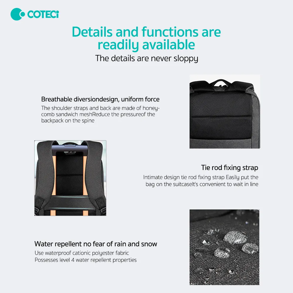 COTECi Laptop-Rucksack 14011 – Ergonomisch & Wasserdicht | Techmann Wien