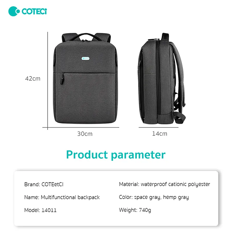 COTECi Laptop-Rucksack 14011 – Ergonomisch & Wasserdicht | Techmann Wien