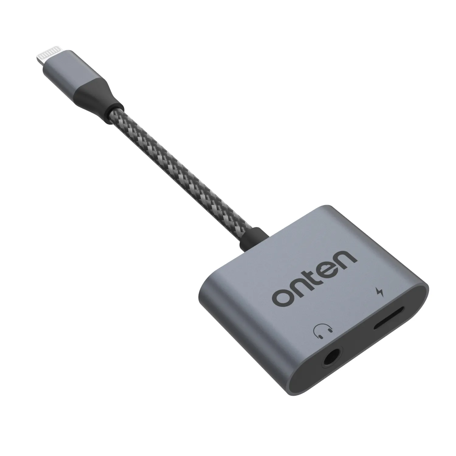 2-in-1 Lightning zu 3,5mm Audio + Ladeadapter – Onten OTN-132