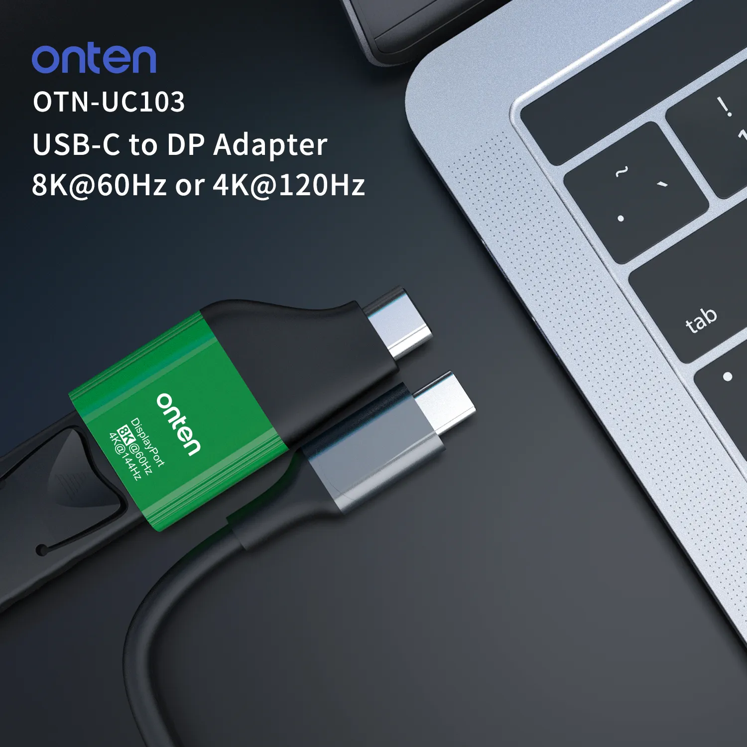USB-C auf DisplayPort Adapter – 8K@60Hz – Onten OTN-UC103